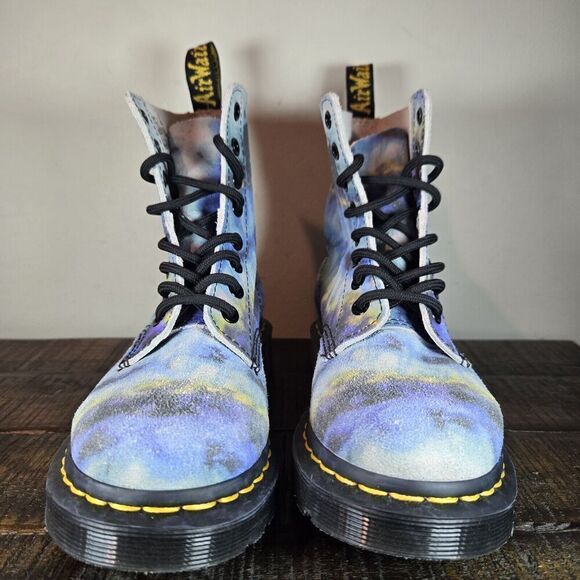 NEW Dr. Doc Martens 1460 Pascal Womens Size 6 Lace Up Boots Blue Tie Dye Suede - Picture 3 of 11